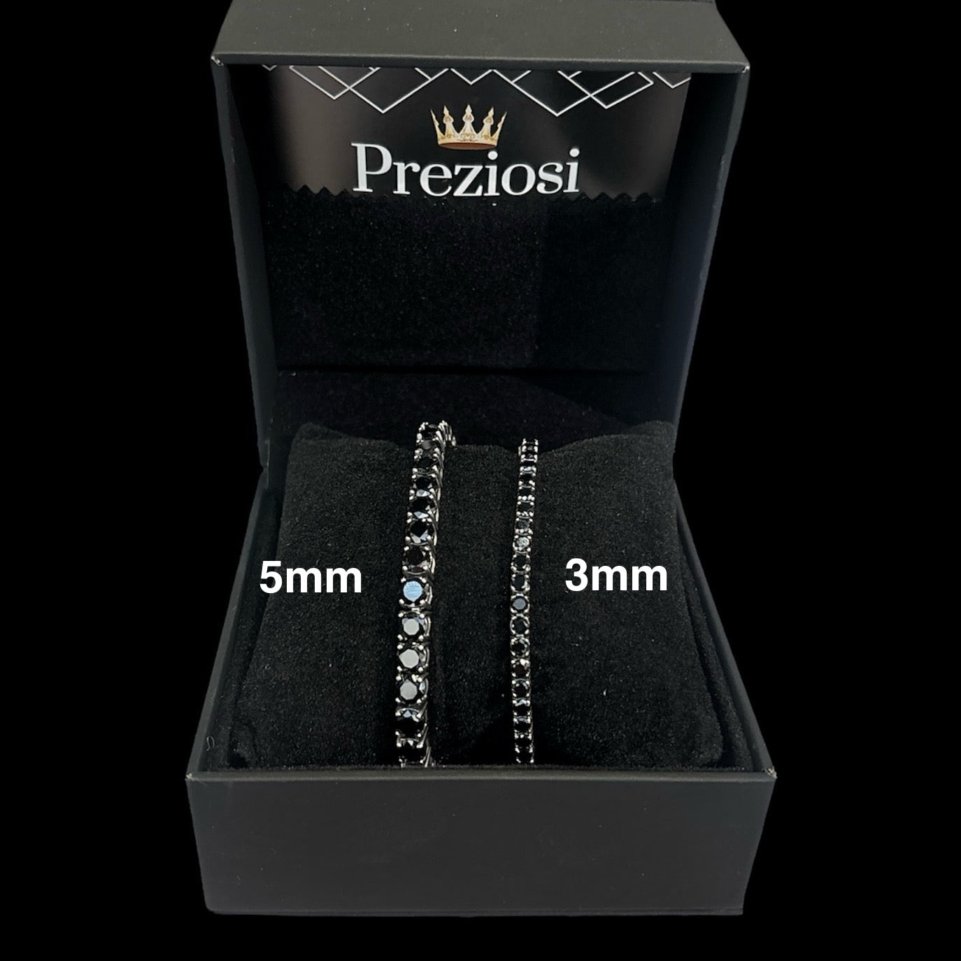 Bracciale Tennis Luxury Nero - Preziosi Milano 