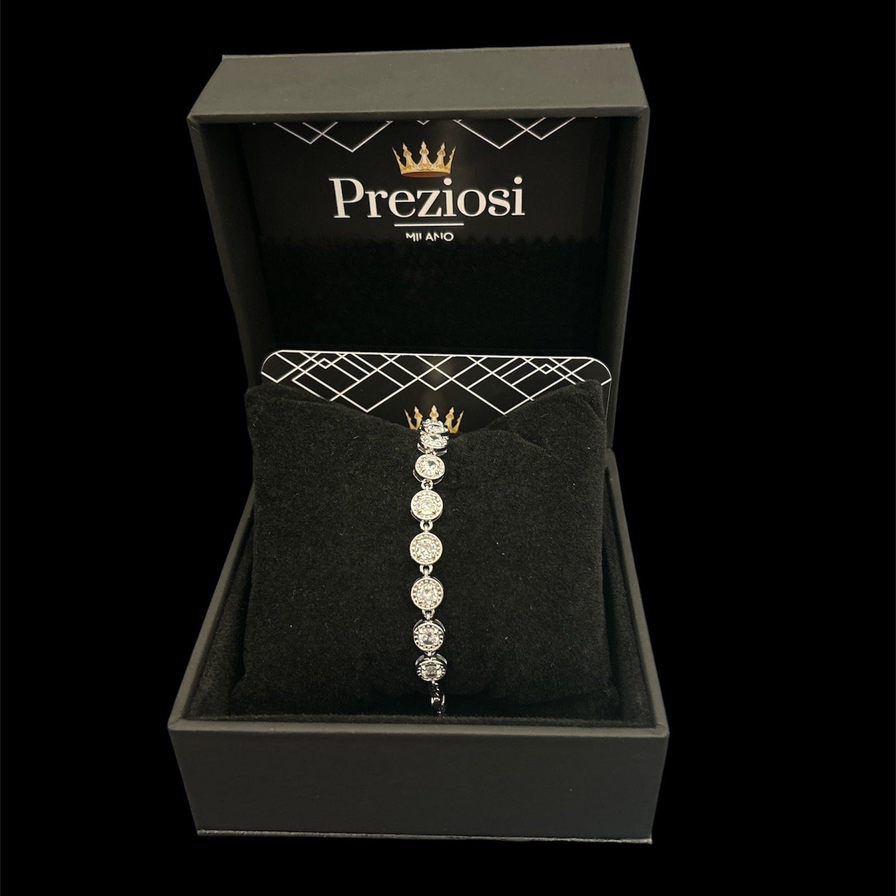 Bracciale Cristal Inox Argento