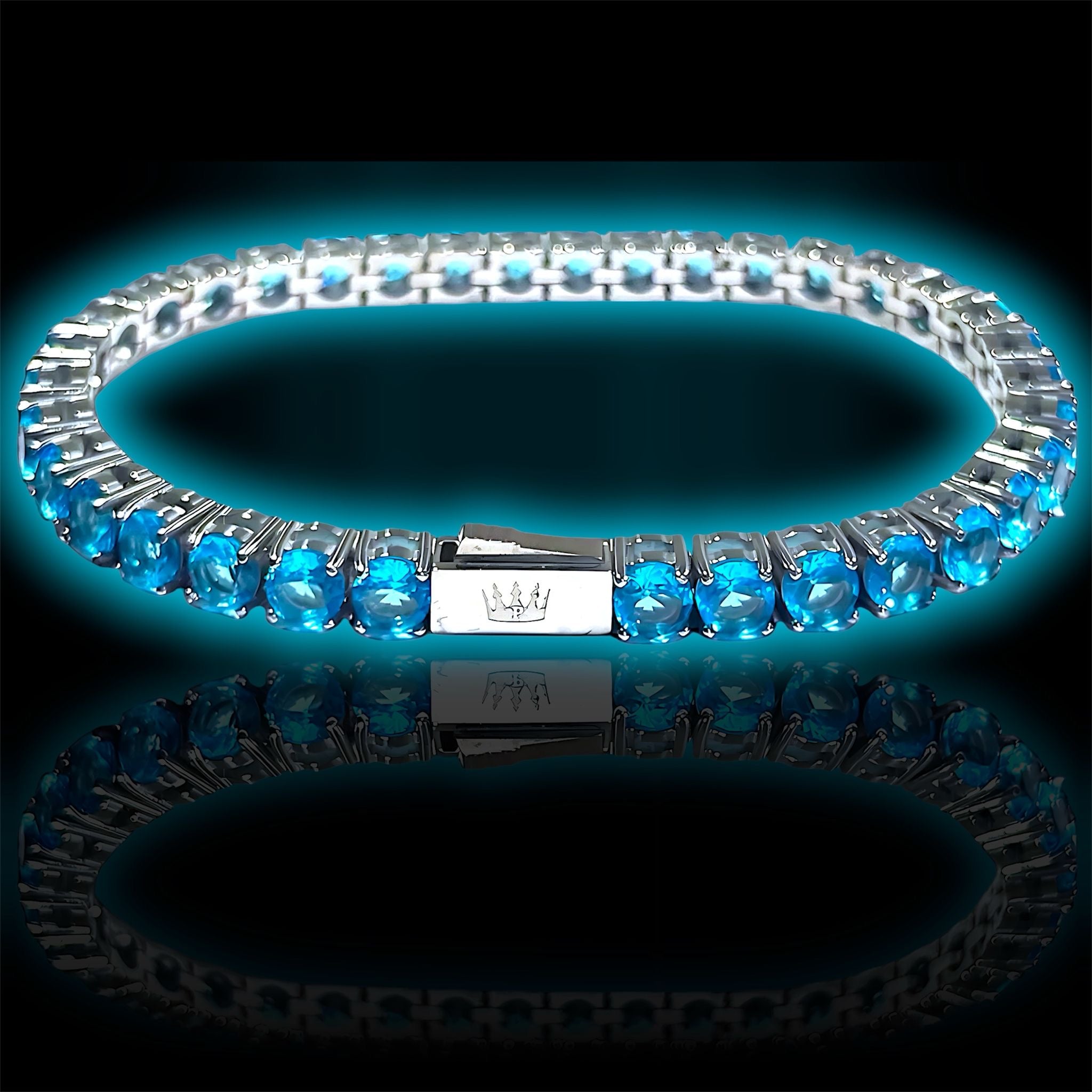 Bracciale Tennis Azzurro - Preziosi Milano 