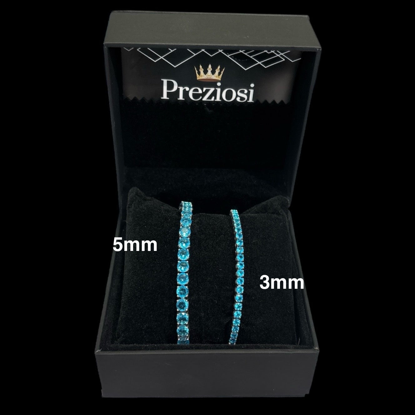 Bracciale Tennis Azzurro - Preziosi Milano 