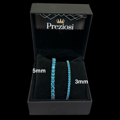 Bracciale Tennis Azzurro - Preziosi Milano 