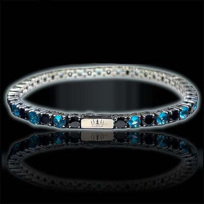 Bracciale Tennis Nero Azzurro - Preziosi Milano 