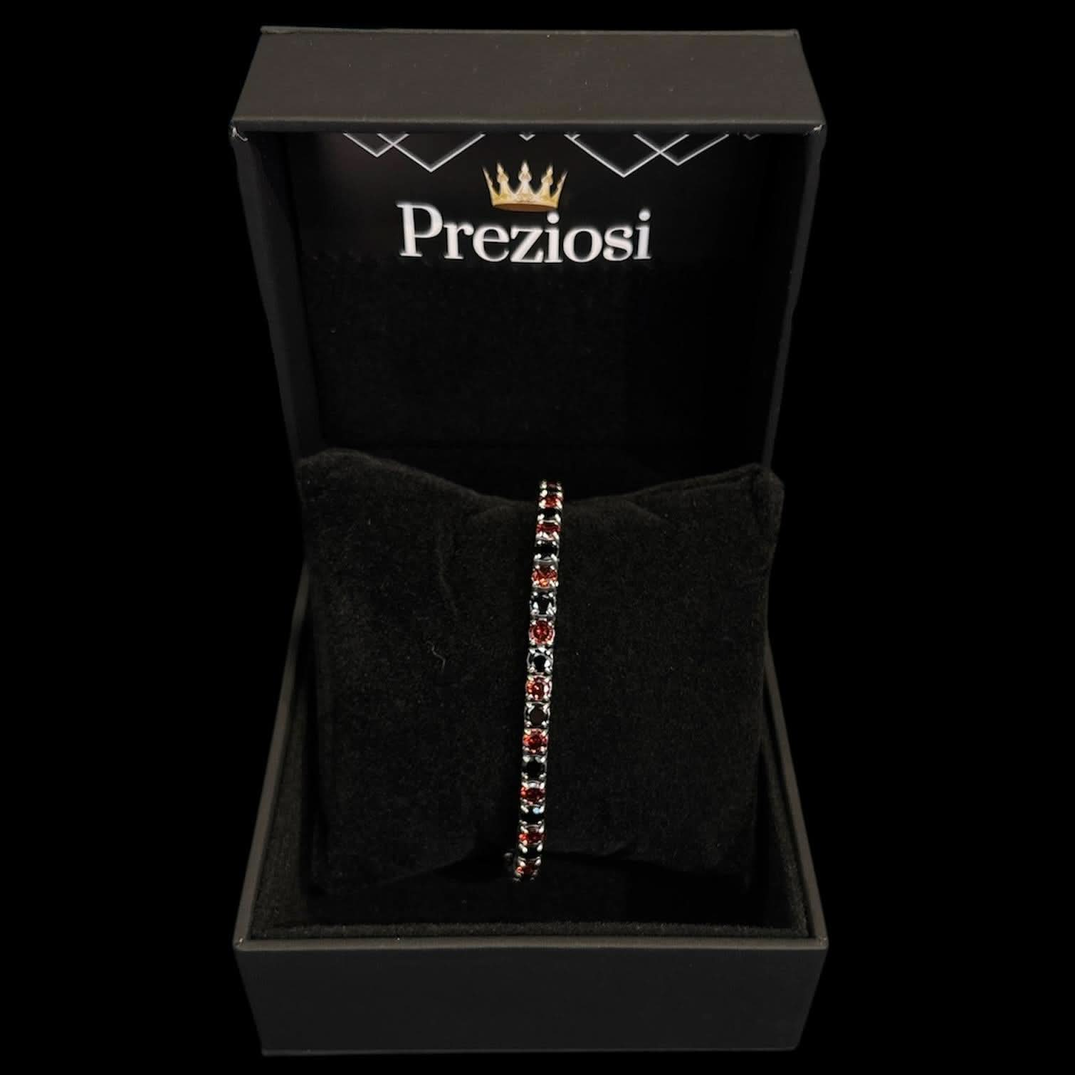 Bracciale Tennis Rosso Nero - Preziosi Milano 